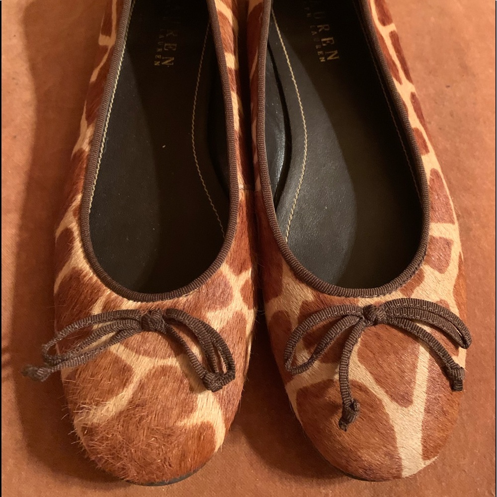 RALPH Lauren fur flats 7 1/2 B